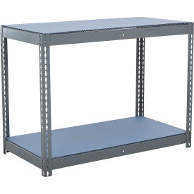 Global Industrial 2 Shelf Standard Duty Boltless Shelving Starter 36"W x 12"D x 36"H Duradeck 