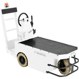 Global Industrial Stock Chaser with 4-Step Ladder 24V White 