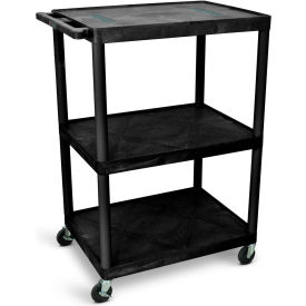 Luxor® 48"H AV Cart - Three Shelves - 32"L x 24"W x 48-1/4"H 