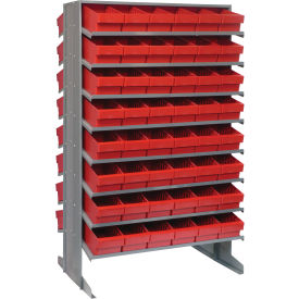 Quantum QPRD-601 Double Sided Rack 24"x36"x60" with 96 Red Euro Drawers 