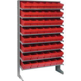 Quantum QPRS-601 Single Sided Rack 12"x36"x60" with 48 Red Euro Drawers 