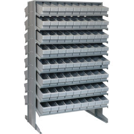 Quantum QPRD-501 Double Sided Rack 24"x36"x60" with 144 Gray Euro Drawers 
