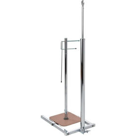 1 Roll Polyethylene Vertical Dispensing Rack - Square Tubing - Chrome