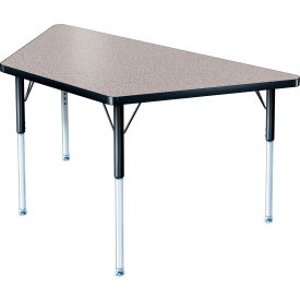 Allied CLS24TP-10BK-HR ADA Activity Table - Trapezoid - 24" x 24" x 48", Adj. Height, Gray Nebula image.