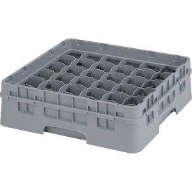 Cambro 36S1058151 - Camrack  Glass Rack Low Profile 36 Compartments 11" Max. Height Soft Gray