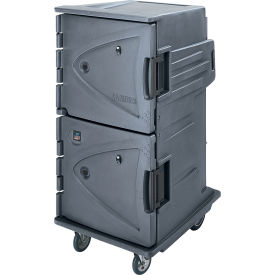 Cambro CMBHC1826TBC191 - Hot Cold Cart Tall Profile Granite Gray Celsius 10" Rear Casters