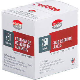 Cambro® Food Rotation Label Biodegradable 3"L x 2"W White Pack of 6 Rolls/Case