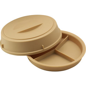 Cambro HK93CW133 - Heat Keeper Base & Cover 3-Compartment Narrow Rim 9-1/2" Beige