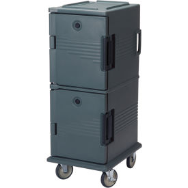 Cambro UPC800191 - Ultra CamCart Food Pan Carrier Front Loading 6" Casters Granite Gray