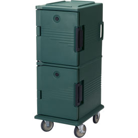 Cambro UPC800192 - Ultra CamCart Food Pan Carrier Front Loading 6" Casters Granite Green