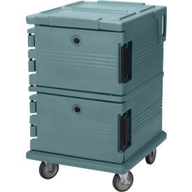 Cambro UPC1200192 - Ultra CamCart Food Pan Carrier Front Loading Cap. 90 Qt. Granite Green