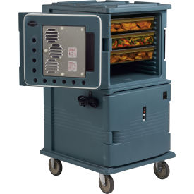 Cambro UPCH1600191 - Ultra CamCart Heated Food Pan Carrier Front Loading Granite Gray 110V