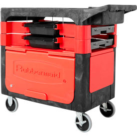 Rubbermaid Commercial Products FG618000BLA Rubbermaid® 6180 Black Trades Cart image.