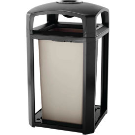 Landmark Series® 50 Gal. Classic Container W/ Dome Top And Ashtray - Black