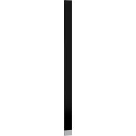 ASI Global Partitions Plastic Laminate Pilaster w/ Shoe - 10"W x 82"H Black
