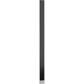 ASI Global Partitions Plastic Laminate Pilaster w/ Shoe - 6"W x 82"H Graphite Grafix