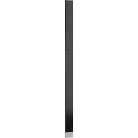 ASI Global Partitions Phenolic Black Core Pilaster w/ Shoe - 7"W x 82"H Graphite Grafix