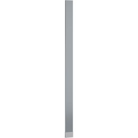 ASI Global Partitions Phenolic Black Core Pilaster w/ Shoe - 8"W x 82"H Dove Gray