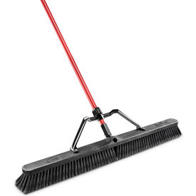 Libman Commercial 36" Assembled Smooth Sweep Push Broom - Brace Handle - 850