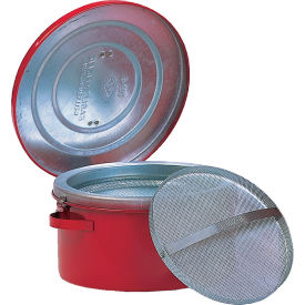 Red Metal Bench Can, 2 Quart Capacity view 2