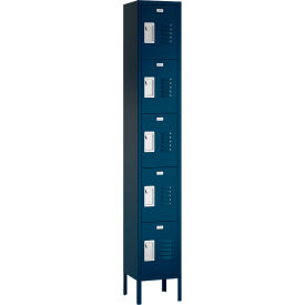 ASI Storage Traditional 5-Tier 5 Door Locker 12"W x 15"D x 66"H Blue Frost Assembled