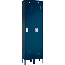 ASI Storage Traditional 1-Tier 2 Door Locker 24"W x 12"D x 66"H Blue Frost Assembled