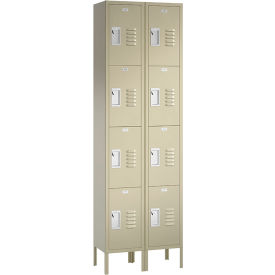 ASI Storage Traditional 4-Tier 8 Door Locker 24"W x 12"D x 66"H Almond Assembled
