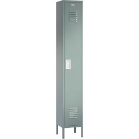 ASI Storage Traditional 1-Tier 1 Door Locker 12"W x 15"D x 66"H Gray Assembled