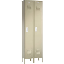 ASI Storage Traditional 1-Tier 2 Door Locker 24"W x 12"D x 78"H Almond Assembled