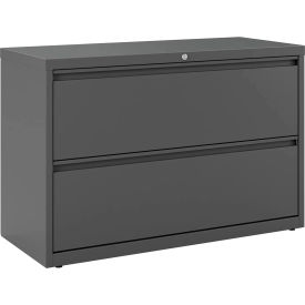 Hirsh Industries® HL1000 Series® 42"W 2 Drawer Lateral File Cabinet Charcoal