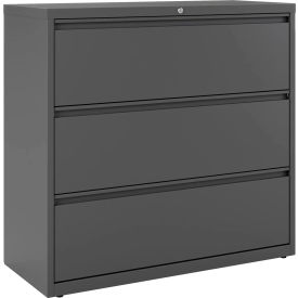 Hirsh Industries® HL1000 Series® 42"W 3 Drawer Lateral File Cabinet Charcoal