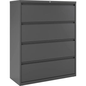 Hirsh Industries® HL1000 Series® 42"W 4 Drawer Lateral File Cabinet Charcoal