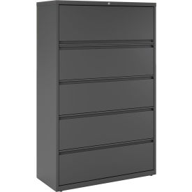Hirsh Industries® HL1000 Series® 42"W 5 Drawer Lateral File Cabinet Charcoal