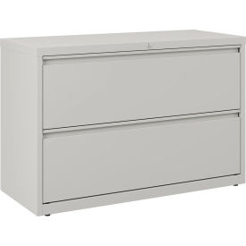 Hirsh Industries® HL1000 Series® 42"W 2 Drawer Lateral File Cabinet Light Gray