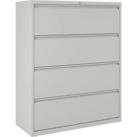 Hirsh Industries® HL1000 Series® 42"W 4 Drawer Lateral File Cabinet Light Gray