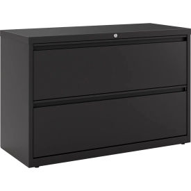 Hirsh Industries® HL1000 Series® 42"W 2 Drawer Lateral File Cabinet Black