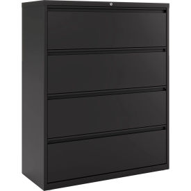 Hirsh Industries® HL1000 Series® 42"W 4 Drawer Lateral File Cabinet Black
