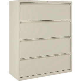 Hirsh Industries® HL1000 Series® 42"W 4 Drawer Lateral File Cabinet Putty