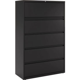 Hirsh Industries® HL1000 Series® 42"W 5 Drawer Lateral File Cabinet Black