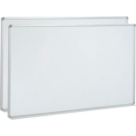 Global Industrial 695654PK Global Industrial™ Porcelain Dry Erase White Board - 60 x 48 - Pack of 2 image.