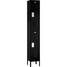 ASI Storage Traditional 2-Tier 2 Door Locker 12"W x 12"D x 66"H Black Assembled