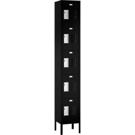 ASI Storage Traditional 5-Tier 5 Door Locker Add On 12"W x 18"D x 66"H Black Unassembled