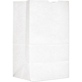 Paper Grocery Bags #20 Squat 8-1/4"W x 5-15/16"D x 13-3/8"H White 500/Pack
