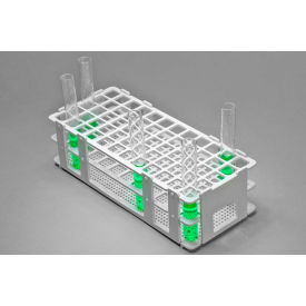 Bel-Art Products 187450001 Bel-Art No-Wire™ PP Test Tube Rack 187450001, For 13-16mm Tubes, 60 Places, White, 1/PK image.
