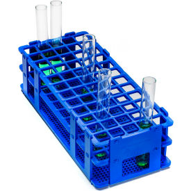 Bel-Art Products 18747-0001 Bel-Art No-Wire™ PP Test Tube Rack 187470001, For 13-16mm Tubes, 60 Places, Blue, 1/PK image.
