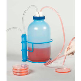 Bel-Art Products 19917-0001 Bel-Art Vacuum Aspirator Bottle 199170001, Polypropylene, 0.5 Gallon, Light Blue, 1/PK image.