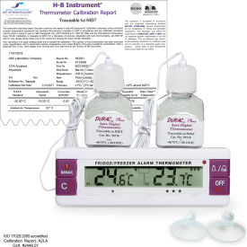 H-B Frio Temp Calibrated Dual Zone Electronic Verification Thermometer, -40/70C (-40/158F)