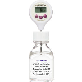 Bel-Art Products 602102600 H-B Calibrated Electronic Verification Lollipop Stem Thermometer 0/70C , 22C Ambient Calibration image.