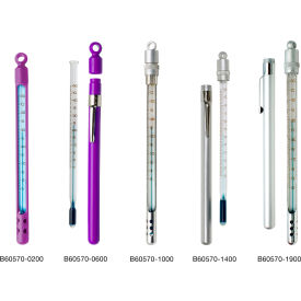 H-B Enviro-Safe Liquid-In-Glass Pocket Thermometer, 0 to 220F, Window Plastic Case