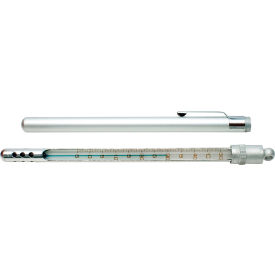 Bel-Art Products 605701900 H-B Enviro-Safe Liquid-In-Glass Pocket Thermometer, -5 to 50C, Aluminum Duplex Case image.